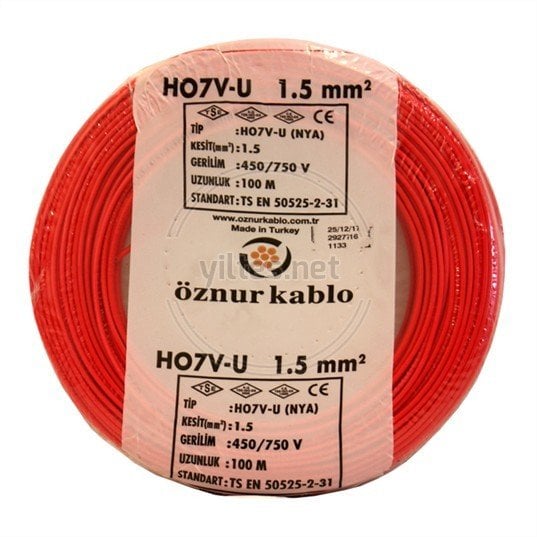 Öznur 1,5 mm H07V-K NYAF Kablo (100mt)