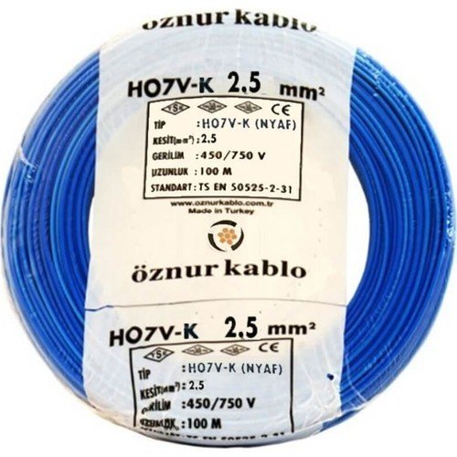 Öznur 2,5 mm H07V-K NYAF Kablo (100mt)