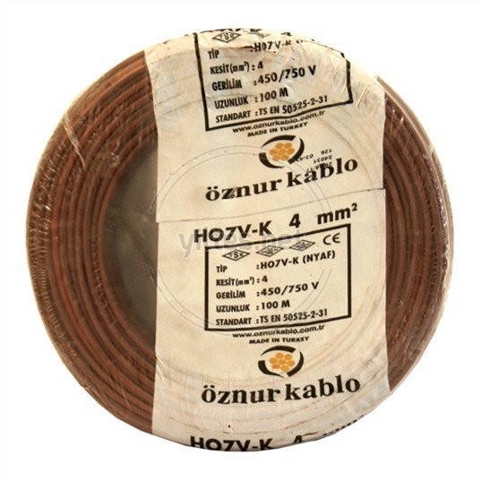 Öznur 4 mm H07V-K NYAF Kablo (100mt)