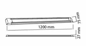Horoz Gama-80 80W Beyaz Kasa Led Bant Armatür  - 7000K (Beyaz)