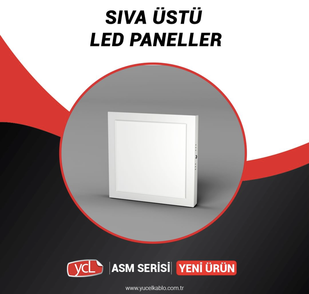 Sıva Üstü Kare 24W Panel Beyaz 6500K