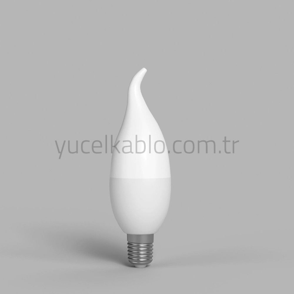 7W Led Kuvruk Mum Ampül Beyaz 6500K
