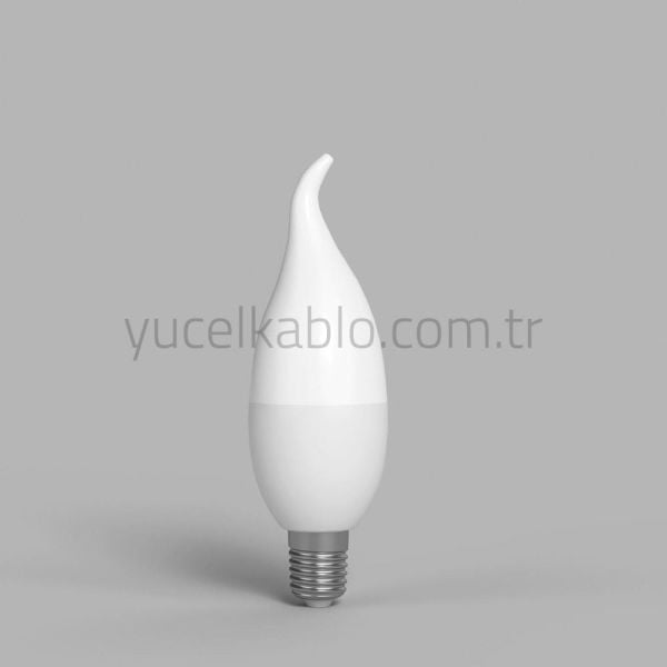 7W Led Kuvruk Mum Ampül Beyaz 6500K