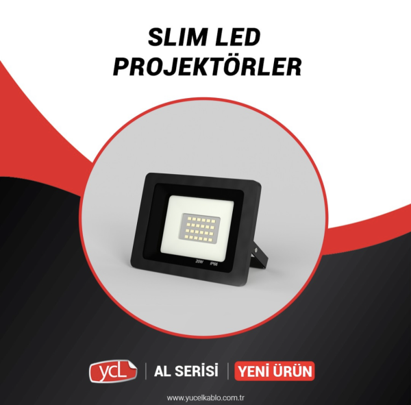 20W Smd Ledli Projektör Yeşil