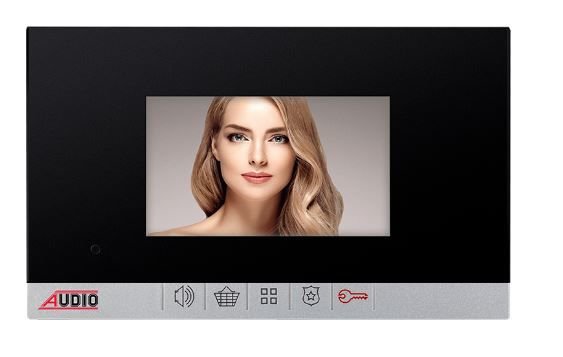 Audio 4,3'' Slim Bus Plus Görüntülü Mekanik Butonlu Bas Konuş Diafon - SİYAH
