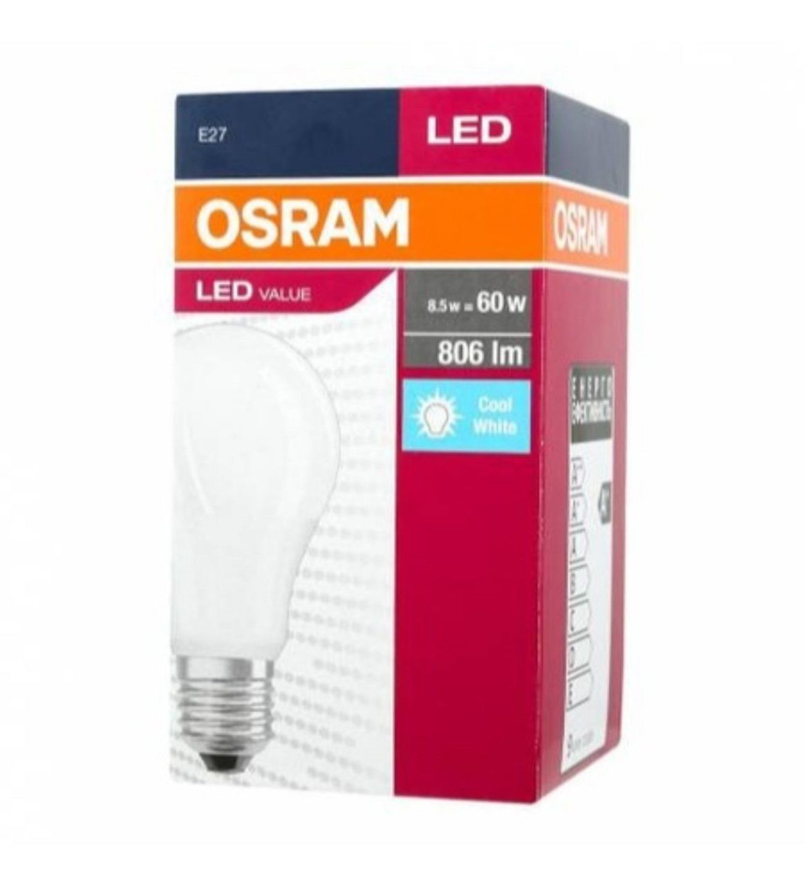 Osram Value CLA 60 8.5W Led Ampul E27 Sarı 3000K - 10lu Paket