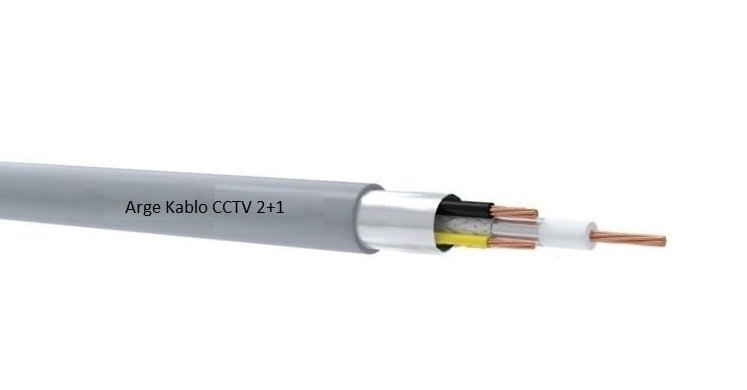 Arge 2x0,22+ 1 Coax CCTV Kamera Kablosu