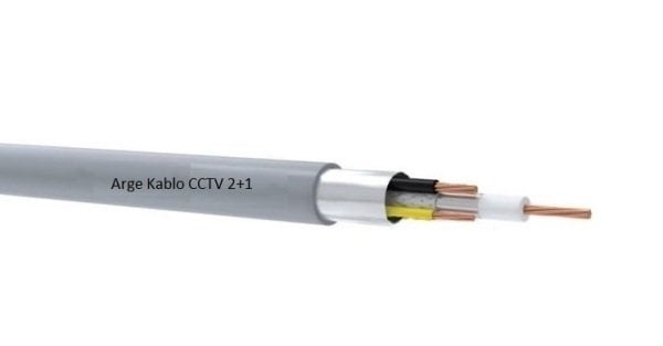 Arge 2x0,22+ 1 Coax CCTV Kamera Kablosu
