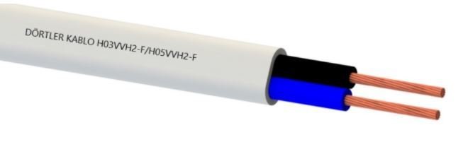 Dörtler Kablo 2x0,75 Balıksırtı Kablo
