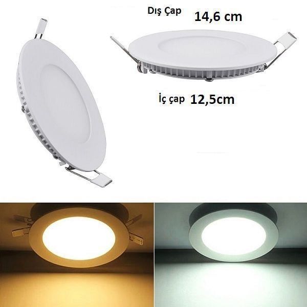 Ycl Eko 9W.S.A.Yuvarlak Panel Beyaz 6500K