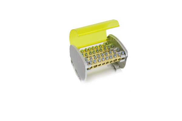 2+8 Delikli 4 Kutuplu Dağıtım Ünitesi Kapaklı ( 7x12mm 125A )