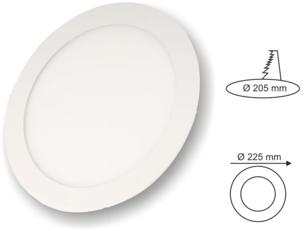 Ycl Eko 18W.S.A.Yuvarlak Panel Beyaz 6500K