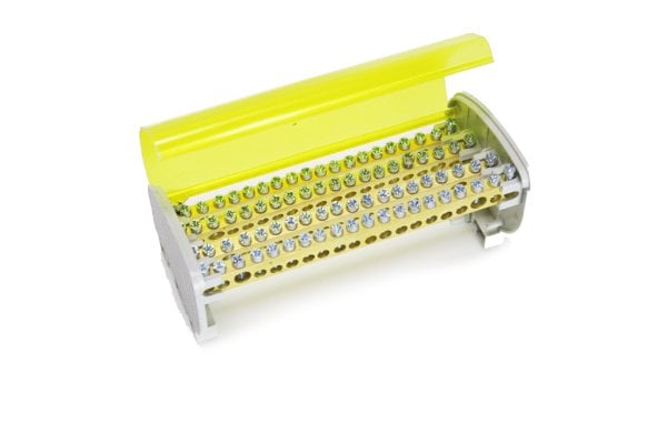 2+18 Delikli 4 Kutuplu Dağıtım Ünitesi Kapaklı ( 7x12mm 125A )
