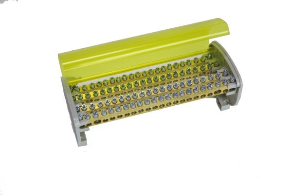 2+20 Delikli 4 Kutuplu Dağıtım Ünitesi Kapaklı ( 7x12mm 125A )