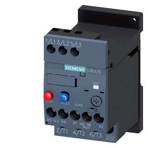 Siemens 3RU2 SIRIUS TERMİK RÖLE; FAZ KORUMALI; 1NO+1NC YARDIMCI KONTAKLI 0.35-0.5A;  BOY S00 ( RAYA MONTAJLI )