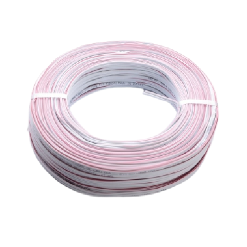 Reçber 2x0,75mm Yassı Kordon Kablo Beyaz Kodlu 100mt
