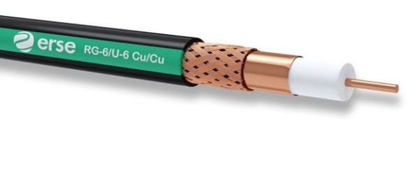 Erse RG 6/U-6 Cu/Cu COAXİAL