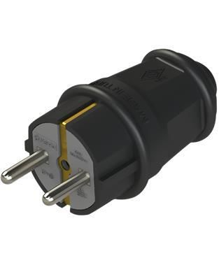 Kauçuk 1x16A Düz Fiş