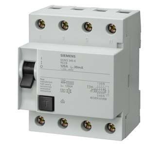 Siemens 3x125A 300mA Tip-AC  3F+N Kaçak Akım Rölesi